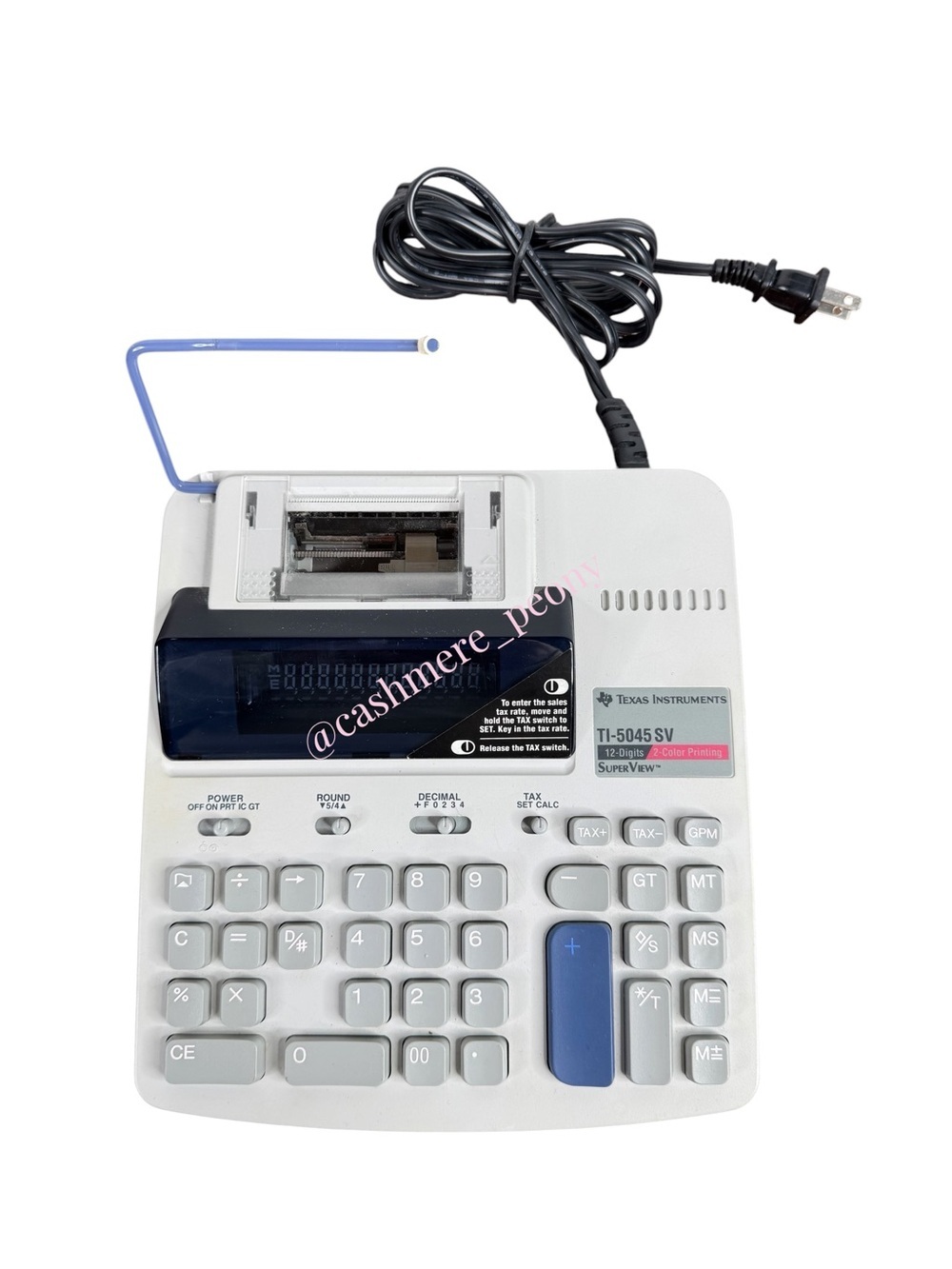 Texas Instruments TI-5045 SV 12-Digits 2 Color Printing SuperView Calculator